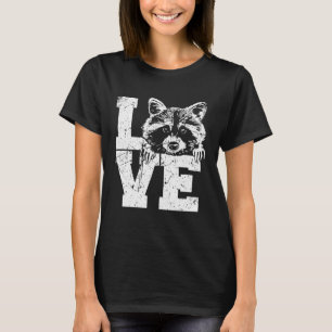Camiseta Love Raccoon Animal Trash Panda Cute Raccoon 1