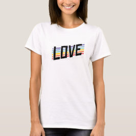Camiseta Love Rainbow Stripes