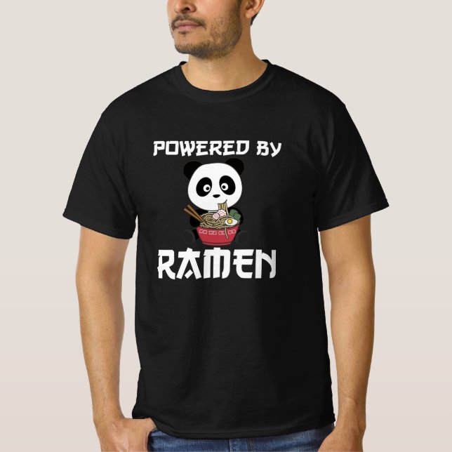 Camiseta Love Ramen Cute Panda Kawaii Pandas (Frente)
