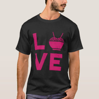 Camiseta Love Ramen Instant Noodle Vintage Asian Comida