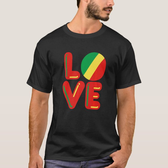 Camiseta LOVE - Republic Of The Congo Premium (Frente)