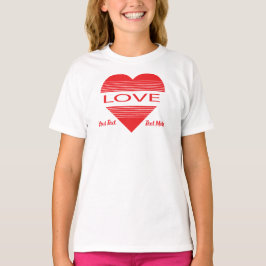 Camiseta Love & Romance Concept Design with Heart Elements