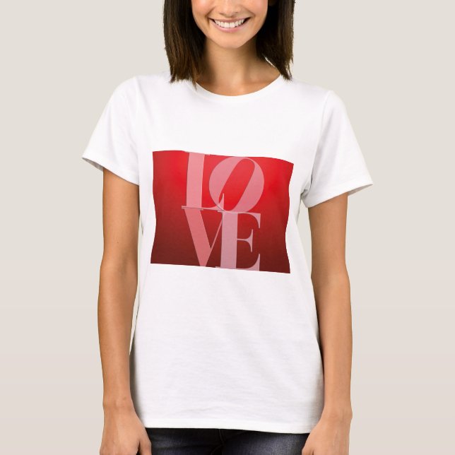 Camiseta Love Romance Red Pink (Frente)