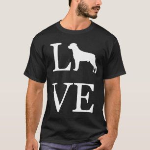 Camiseta Love Rottweiler Silhouette Rottie Lover Proprietár