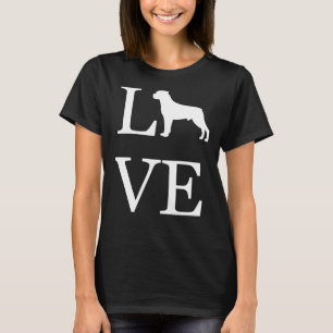 Camiseta Love Rottweiler Silhouette Rottie Lover Proprietár