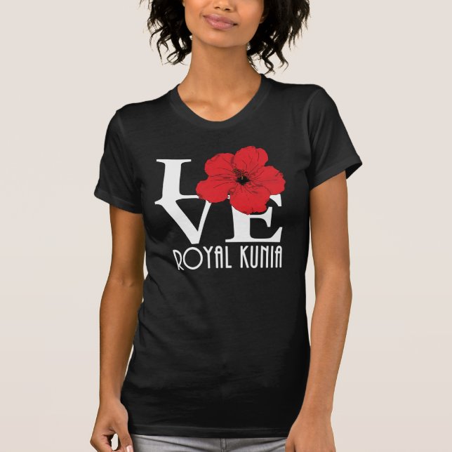 Camiseta LOVE Royal Kunia Red Hibiscus (Frente)