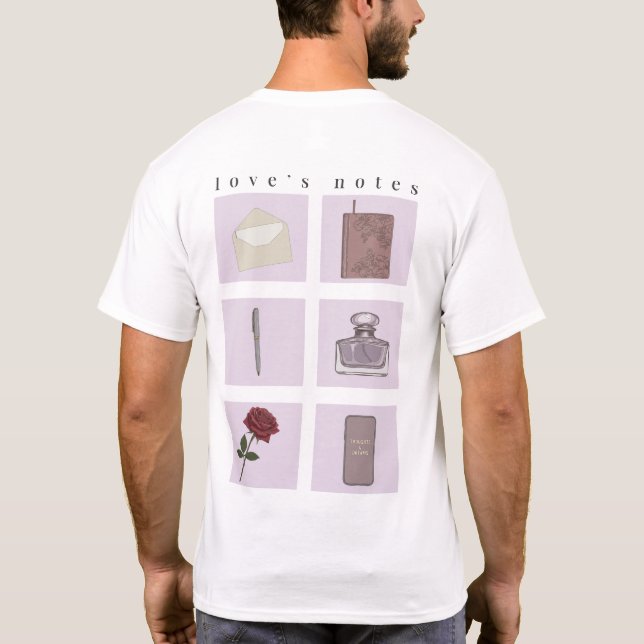 Camiseta Love’s Notes Romantic Aesthetic Shirt (Verso)