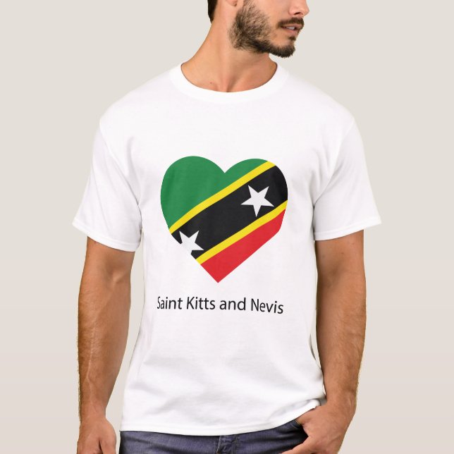 Camiseta Love Santo Kitts and Nevis (Frente)
