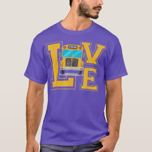 Camiseta Love School Bus Driver presentes engraçados para H