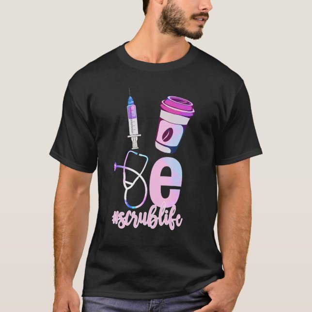 Camiseta Love Scrub Life Stethoscope Nursing Nurses Day (Frente)