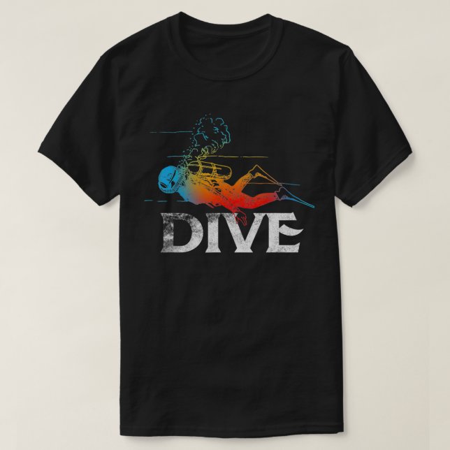 Camiseta Love Scuba Diving T Mask Dive Dive Ne (Frente do Design)