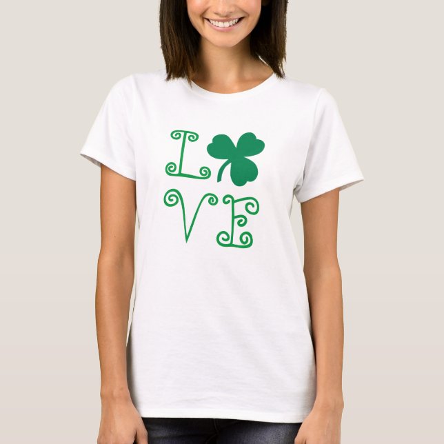 Camiseta LOVE Shamrock Basic T-Shirt feminino (Frente)