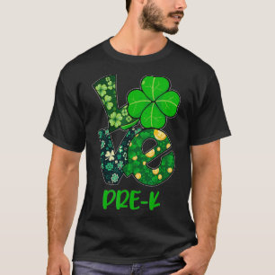 Camiseta Love Shamrock Prek Grade St Patricks Day Teacher o