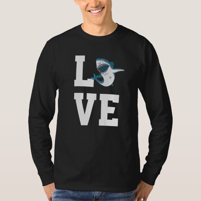 Camiseta Love Sharks Outfit Shark  Sea Animal (Frente)
