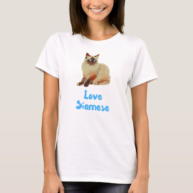 Camiseta Love Siamese Cats (Frente)