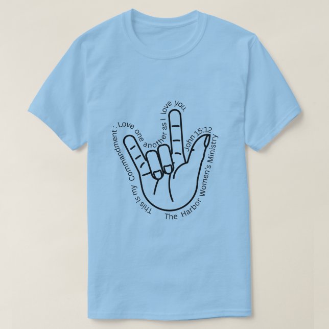 Camiseta Love Sign Language T-Shirt (Frente do Design)