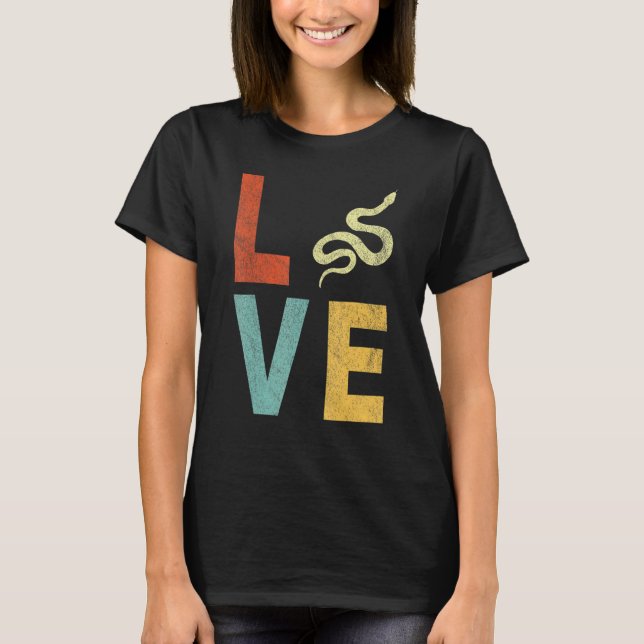 Camiseta Love Snake   Snake Quote Retro (Frente)