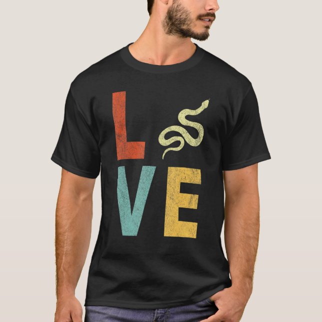 Camiseta Love Snake   Snake Quote Retro (Frente)