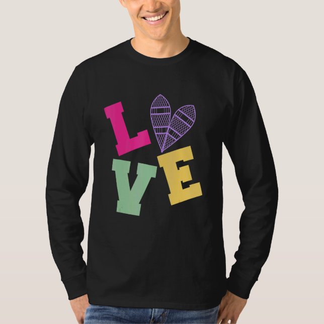 Camiseta Love Snowshoer Snowshoer Snowshoer Mountaineering (Frente)