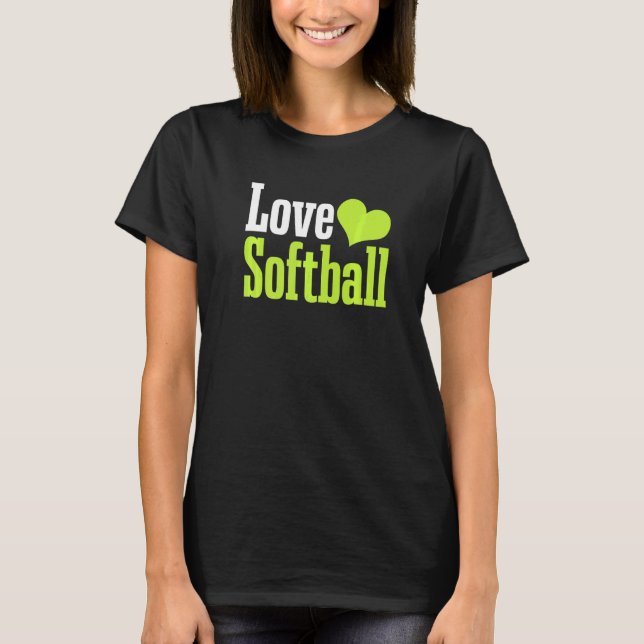 Camiseta Love Sofball Player Coach Sport Sofball Bat 2 (Frente)