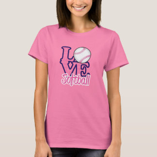 Camiseta Love Sofball Ringer Shirt