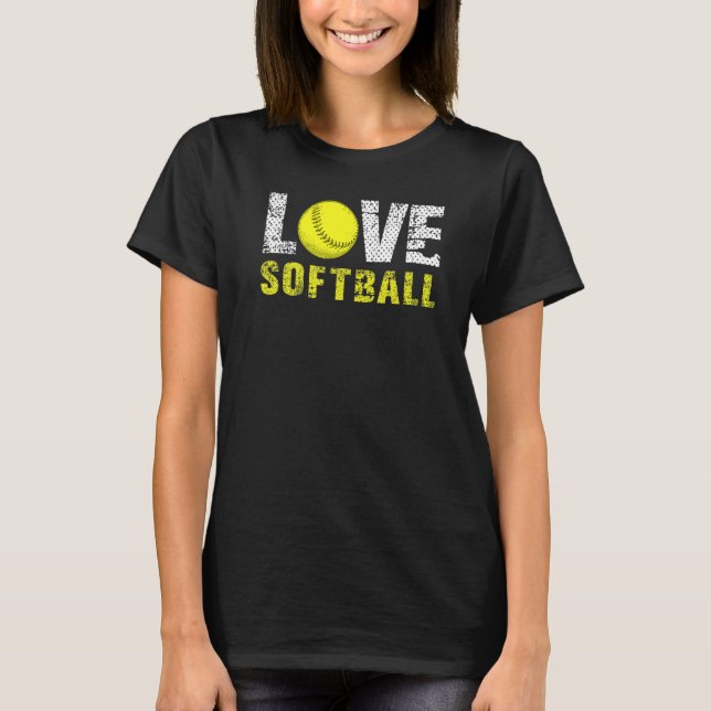 Camiseta Love Softball Catcher Pitcher - Base Esportiva (Frente)