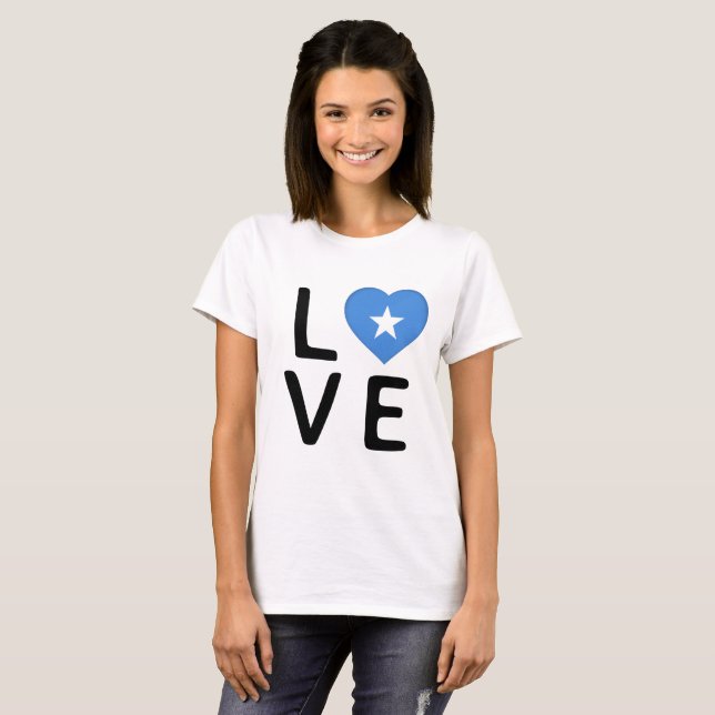 Camiseta Love - Somália Flag (Frente Completa)