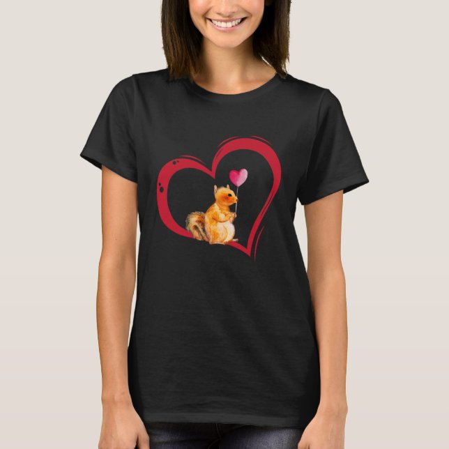 Camiseta Love squirrel jokes Valentine s Day (Frente)