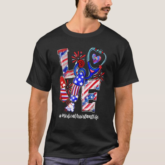 Camiseta Love Stethoscope Firework Medical Assistant Life 4 (Frente)