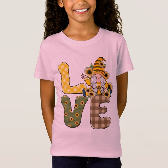 Camiseta Love Sunflower Gnomo (Frente)