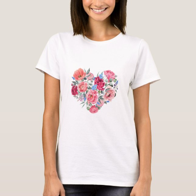 Camiseta Love T-shirt Design for Grils (Frente)