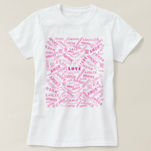 Camiseta Love T-Shirt - Multi-Language - Add Colors / Name