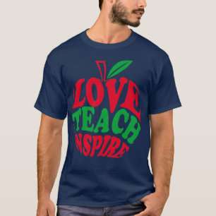 Camiseta Love Teach inspira Eapple