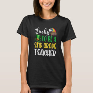 Camiseta Love Teaching 2nd Grade Shamrock St Patricks Day T