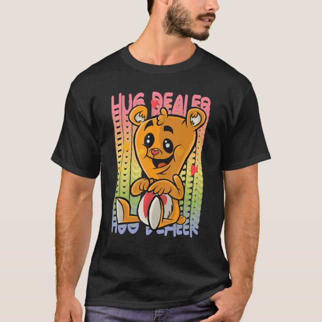 Camiseta Love Teddy Rainbow Hug Dealer Cute Teddy Bear Hug  (Frente)