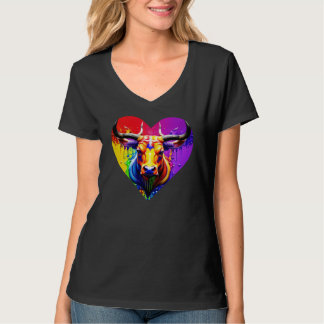 Camiseta Love Texas Longhorn Splash_Art_Bull