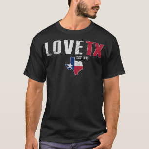 Camiseta Love Texas TX Texan Retro Fade