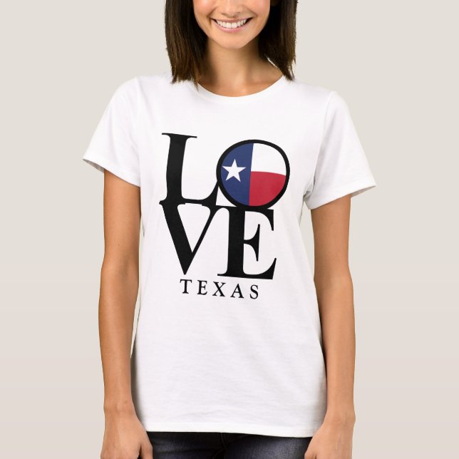 Camiseta LOVE Texas Womens Basic White Tee (Frente)