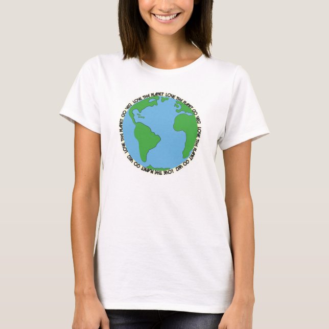 Camiseta Love the planet Go veg (Frente)