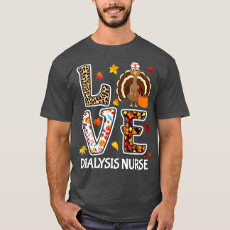 Camiseta Love Turkey Dialise Nurse Ação de Graças Leopardo