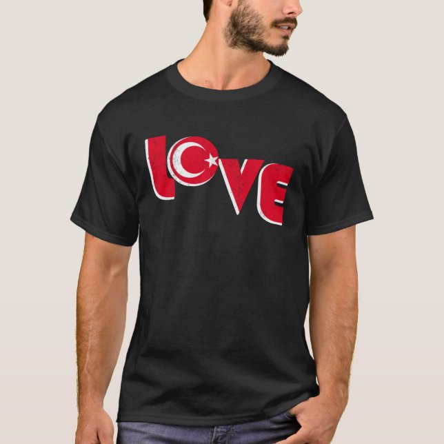 Camiseta Love Turkey Istanbul Ankara Türkiye Proud Turkish (Frente)