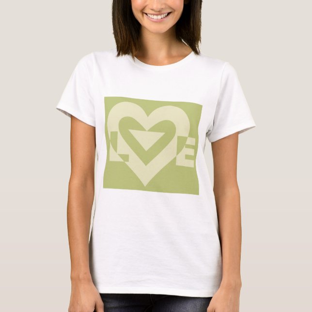 Camiseta Love Two-Tone Sage Green (Frente)