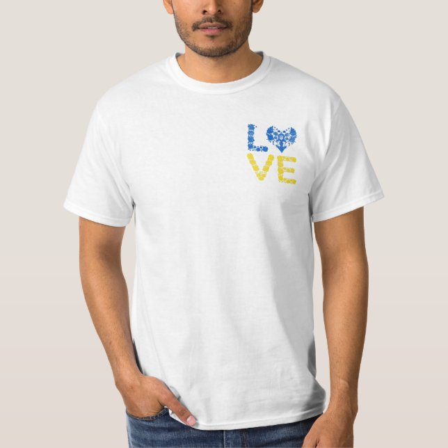 Camiseta Love Ucrânia Shirt Hearts Ucranianos (Frente)