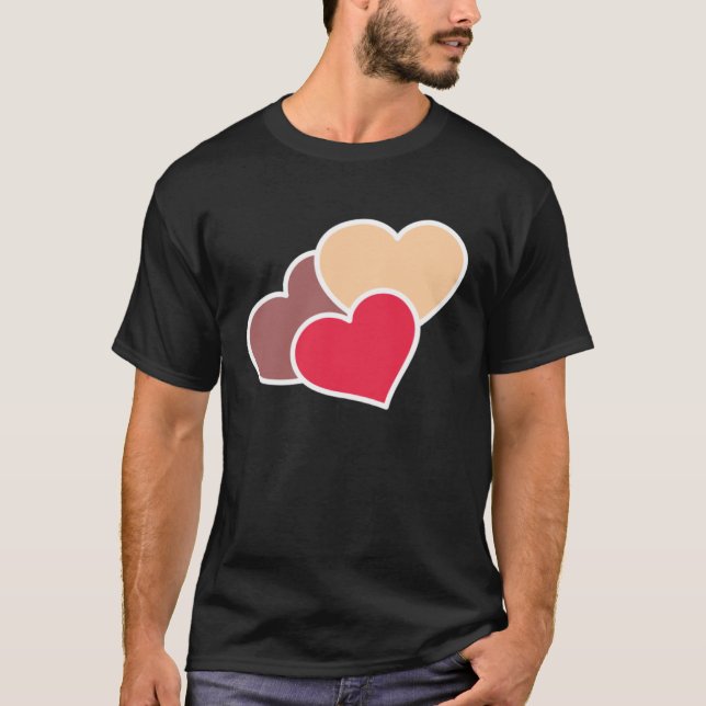 Camiseta Love Valentine s Day Couple Relationship Heart In (Frente)