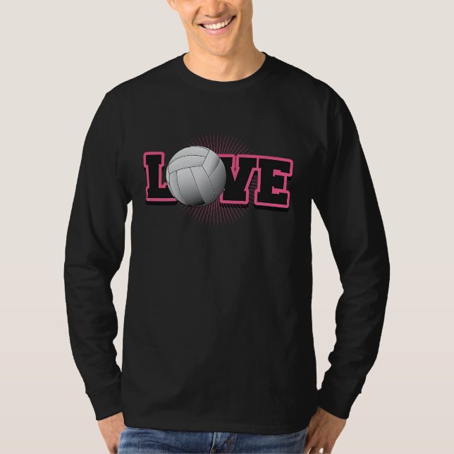 Camiseta LOVE Volleyball Games  Valentines Day Sport Adults (Frente)