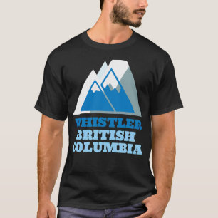 Camiseta Love Whistler B.C Mountain - Blue Baseball Sleev