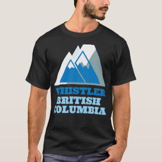 Camiseta Love Whistler B.C Mountain - Blue Baseball Sleev
