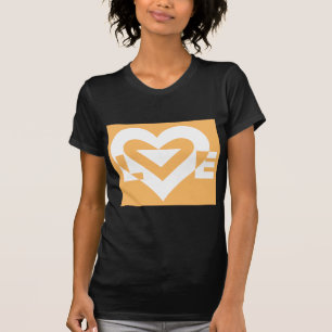 Camiseta Love White em Orange