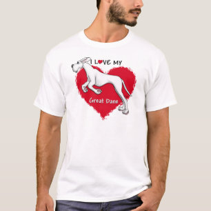 Camiseta Love White Great Dane UC