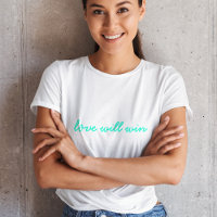 Love Will Win | Moderna Trendy Cute Turquoise Neon
